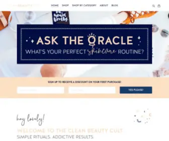 Cleanbeautycult.com(Buy Clean Skin Care Products) Screenshot