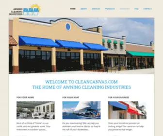 Cleancanvas.com(Awning Cleaning Industries) Screenshot