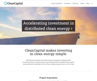 Cleancapital.com(Invest Simply in Clean Energy) Screenshot