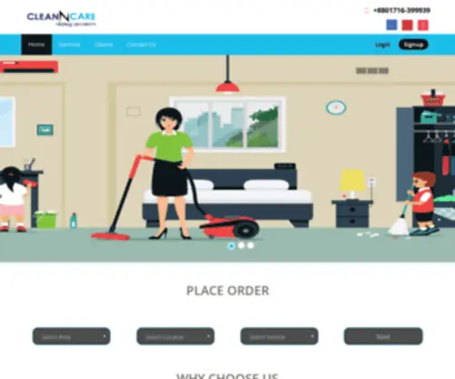 Cleancarebd.com(#1 Cleaning Services Dhaka) Screenshot