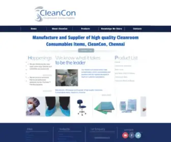 Cleancon.co.in(Clean Room Supplies) Screenshot