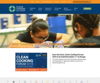 Cleancookstoves.org(The Clean Cooking Alliance works with a global network of partners to build an inclusive industry) Screenshot