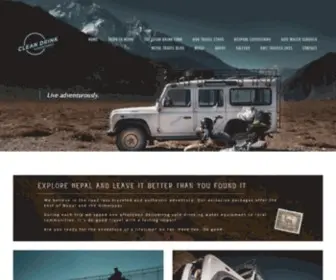 Cleandrinkadventures.org(Motorcycle and Overland Tours in Nepal's Himalayas) Screenshot