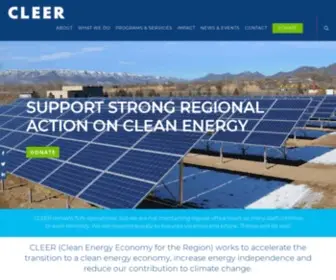 Cleanenergyeconomy.net(Clean Energy Economy for the Region) Screenshot