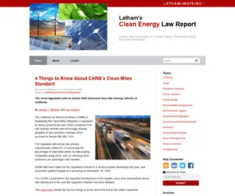 Cleanenergylawreport.com(Latham's Clean Energy Law Report) Screenshot