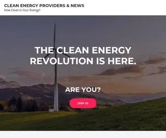 Cleanenergyproviders.com(Clean Energy Providers & News) Screenshot