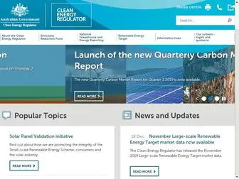Cleanenergyregulator.gov.au(Clean Energy RegulatorClean Energy Regulator) Screenshot