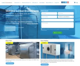 Cleanenvironments.co.uk(Portable and permanent cleanroom solutions from Moorfield) Screenshot