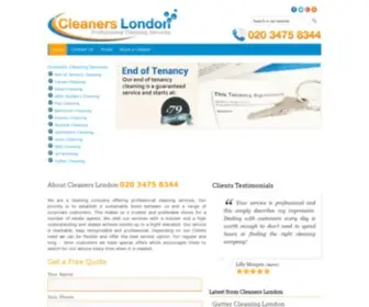 Cleanerslondon.com(Cleaners London) Screenshot