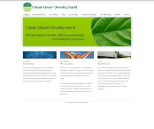 Cleangreendevelopment.com(Clean Green Development Services) Screenshot