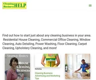 Cleaningbusinesshelp.com(How To Start A Cleaning Business) Screenshot