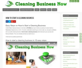 Cleaningbusinessnow.com(How to Start a Cleaning Business) Screenshot