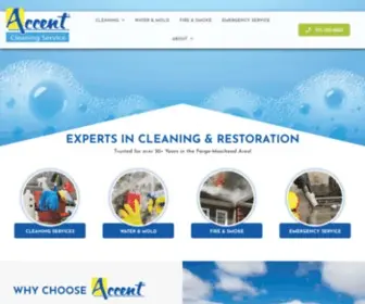 Cleaningbyaccent.com(House Cleaning & Emergency Cleanup in Fargo) Screenshot