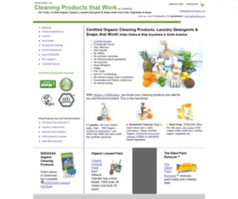 Cleaningchemfree.com(Certified Organic Cleaners) Screenshot