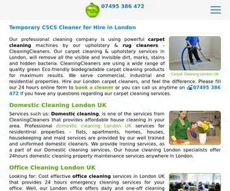 Cleaningcleaners.org.uk(CSCS Cleaners for Hire in London) Screenshot