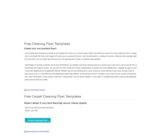 Cleaningflyer.com(Free cleaning Flyer Templates by) Screenshot