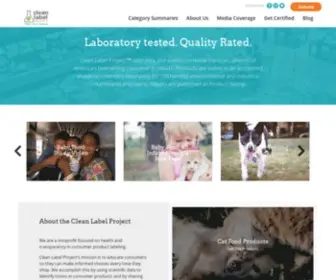 Cleanlabelproject.org(The clean label project tests the top selling products to ensure you fully understand what) Screenshot