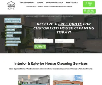 Cleanorganizedhome.com(Professional House Cleaning & Organizing Service in Fort Lauderdale) Screenshot