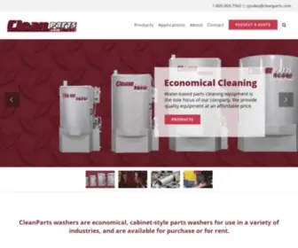 Cleanparts.com(Economical parts washers for sale or for rent) Screenshot