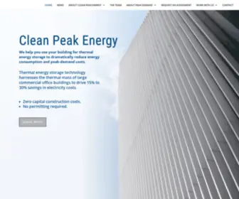 Cleanpeakenergy.us(Clean Peak Energy thermal energy storage in large commercial buildings) Screenshot