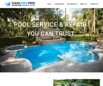 Cleanpoolpros.com(Pool Service & Repair) Screenshot