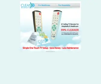 Cleanremote.com(CLEAN REMOTE Asepsis TV Remote Control Hospital Healthcare Nosocomial) Screenshot