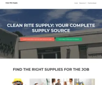 Cleanritesupply.com(Clean Rite Supply) Screenshot