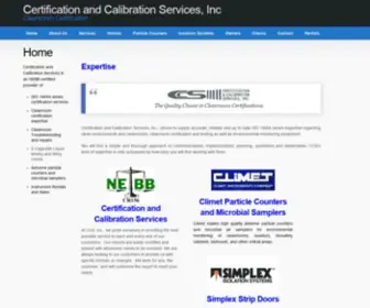 Cleanroomcerts.com(Certification and Calibration Services) Screenshot