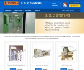 Cleanroomprojects.com(View online catalog of S. S. V. SYSTEMS) Screenshot