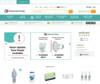 Cleanroomshop.com(Cleanroom Shop UK) Screenshot