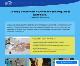 Cleanservices.com.np(Cleaning Services in Nepal with new technology and qualified technician) Screenshot