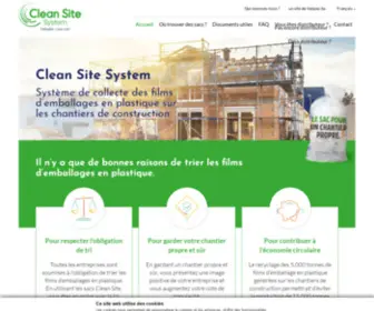 Cleansitesystem.be(Un site de Valipac) Screenshot