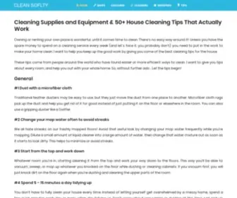 Cleansoftly.com(Best Home Cleaning Equipments & 50) Screenshot