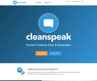 Cleanspeak.com(Cleanspeak) Screenshot