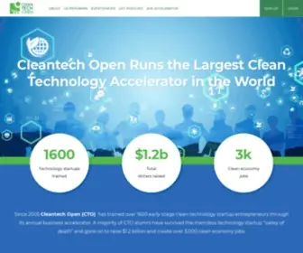 Cleantechopen.org(Cleantech Open National) Screenshot