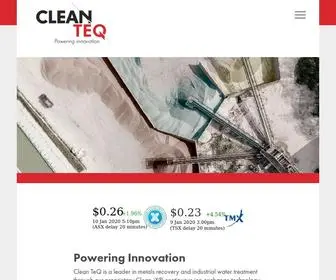 Cleanteq.com(Clean TeQ) Screenshot