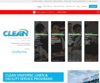 Cleanuniform.com(CLEAN uniform company) Screenshot