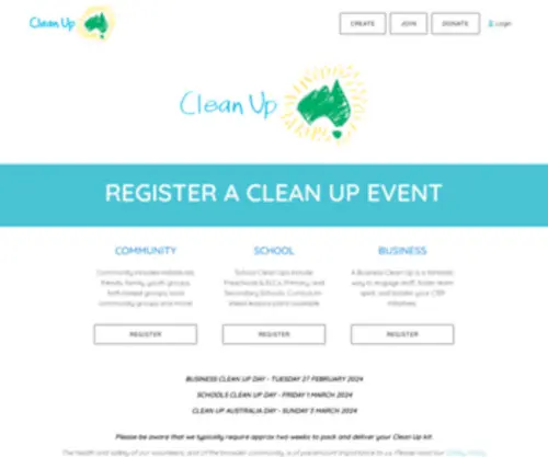Cleanupaustraliaday.org.au(Clean Up Australia) Screenshot