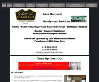 Cleanupclearout.com(Clean Up Clear Out Home Hoarding Clutter Junk Removal) Screenshot