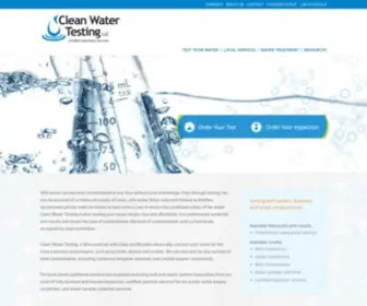 Cleanwatertesting.com(Clean Water Testing) Screenshot