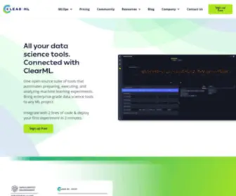Clear.ml(Open Source Machine Learning & Deep Learning Management Platform) Screenshot