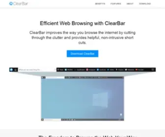Clearbar.app(Efficient Web Browsing) Screenshot