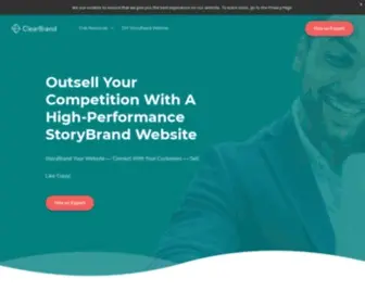 Clearbrand.com(Hire a StoryBrand Guide to implement StoryBrand on your website and create a full sales funnel) Screenshot