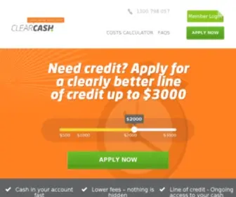 Clearcash.com.au(Fast Online Smart Loans Up To $Simply Better Smart Loans) Screenshot