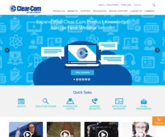 Clearcom.com(Partyline, Digital Matrix, IP and Wireless Intercoms) Screenshot