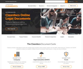 Cleardocs.com(Australian Legal Documents Online) Screenshot