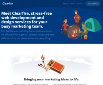 Clearfirestudios.com(Free web development and design services) Screenshot