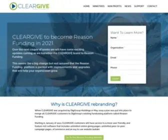 Cleargive.com(ClearGive) Screenshot