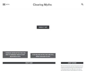 Clearingmyths.com(A site about debunking the myths) Screenshot