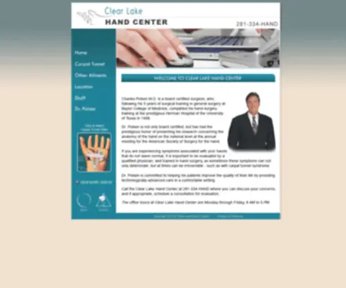 Clearlakehandcenter.com(Clear Lake Hand Center Dr. Charles Polsen) Screenshot